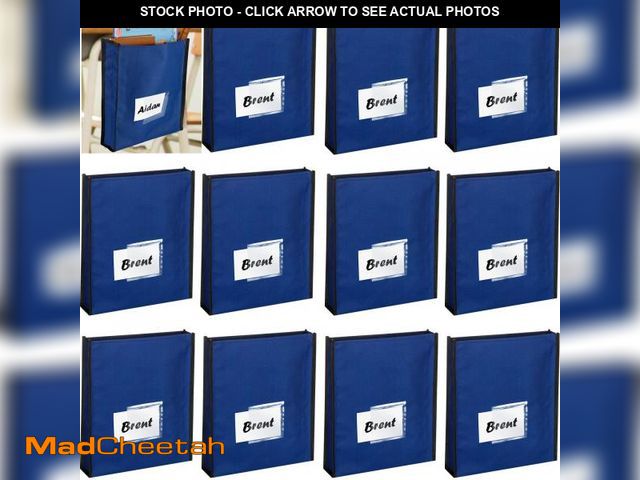 Lot 74-12112002 - Berlune 12 Pieces Student Desk Side Hanging Storage Bag Student Desk Side Hanging Book Collection Po...