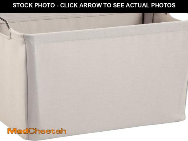 Lot 74-12367371 - ClosetMaid 1623 Wide Wire Frame Fabric Bin, Light Gray - UNUSED