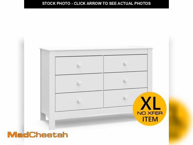 Lot 74-12821294 - Graco Noah 6-Drawer Dresser (White) Ã¢â¬â GREENGUARD Gold Certified, White Dresser for Bedroom, K...