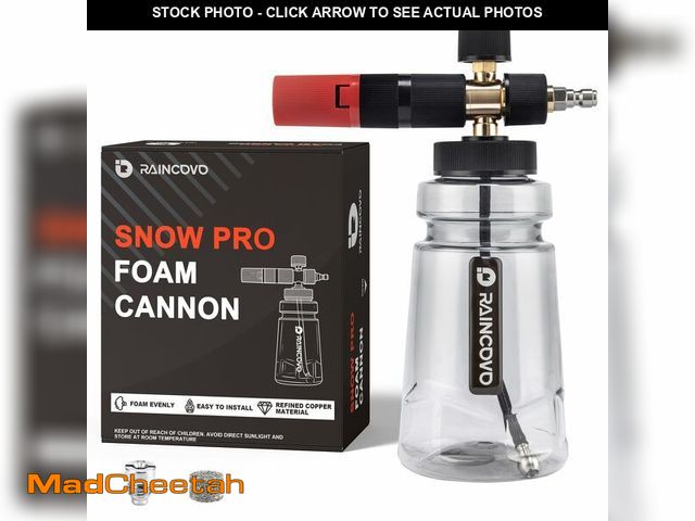 Lot 74-14431019 - Raincovo Foam Cannon Wide Mouth for Pressure Washer, Snow Pro - UNUSED