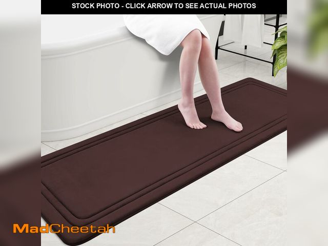 Lot 74-14334645 - Grandaily Memory Foam Bath Mat Rug 70x24, Ultra Soft, Non-Slip and Absorbent Bathroom Rugs, Machine ...