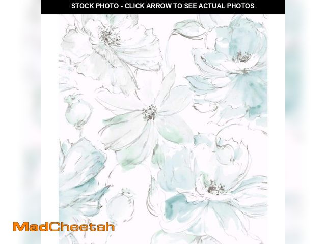 Lot 74-12836309 - York Wallcoverings Floral Dreams Blue/Green Paper Strippable Roll (Covers 56 sq. ft.) - UNUSED