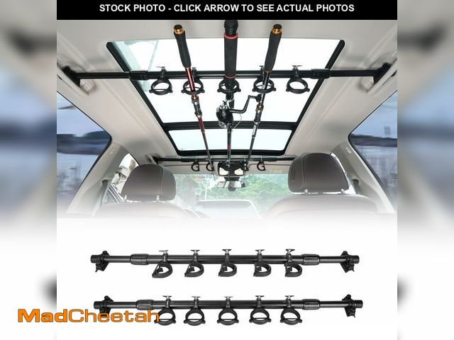 Lot 74-13709762 - Hikeen Fishing Rod Holder for Car, Vehicle Fishing Pole Holder Roof Rack Inside,5 Rod Capacity, Heav...
