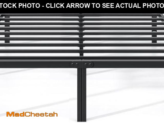 Lot 74-12491385 - (MISSING HARDWARE) COMHOMA 14 Inches Queen Size Bed Frame Metal Platform with High Under Bed Storage...