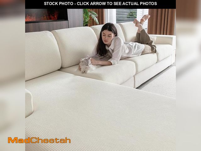 Lot 74-11908727 - OHSIO Sectional Couch Covers, Wear Resistant Stretch Sofa Covers Washable Soft Couch Cushion Covers ...