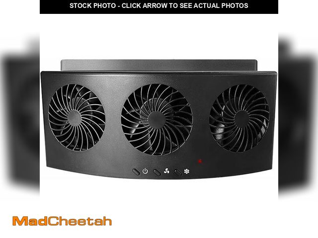 Lot 74-12673535 - Turvysen Car Exhaust Fan, 3 Fans with 2 Levels Vehicle Cooling Amplifier Window Fans Ventilator Radi...