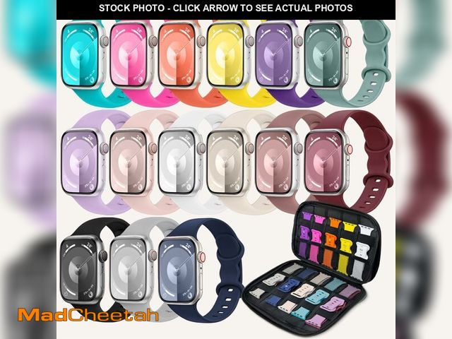 Lot 74-14421988 - 15 Pack Sport Bands with Storage Case Compatible for Apple Watch Band 42mm 44mm 45mm 46mm 49mm 41mm ...