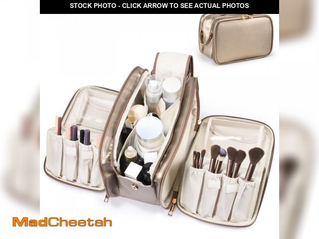 Lot 74-12221603 - Travel Makeup Bag Women's Large Capacity Cosmetic Portable Organizer Large Opening Waterproof Storag...