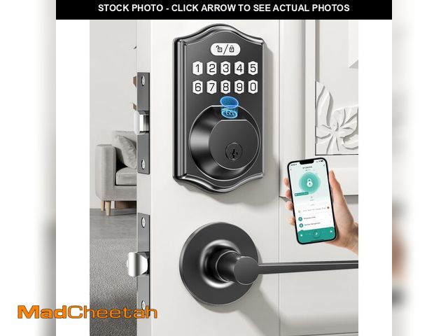 Lot 74-14382365 - LCWZSA Electronic Door Lock for Family: Keyless Entry Deadbolt &amp; Handle Set Ã¢â¬â 0.3s Finger...