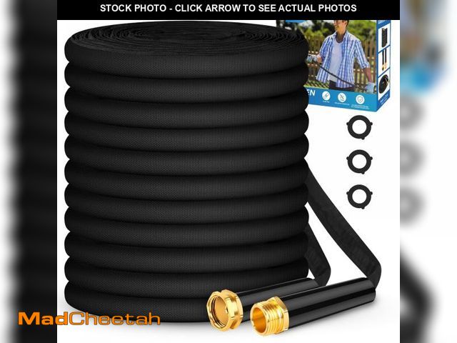 Lot 74-12142413 - Toolasin Garden Hose 50ft, Non-Expanding, Lightweight, Leak-Proof Metal interface, No-Knots, Portabl...