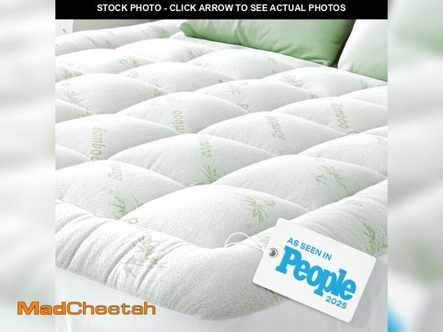 Lot 74-13583558 - Ultra Soft Twin Size Mattress Topper - Viscose Made from Bamboo Pillow Top Mattress Pad for Back Pai...