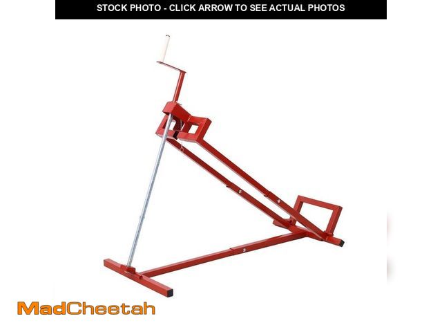 Lot 74-14306901 - Tatayosi 800 lbs. Capacity Red Lawn Mower Lift for Riding Tractors, 45 degree Tilt Adjustable Lawn T...
