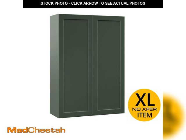 Lot 74-13738913 - Hampton Bay Designer Series Melvern 30 in. W x 12 in. D x 42 in. H Assembled Shaker Wall Kitchen Cab...