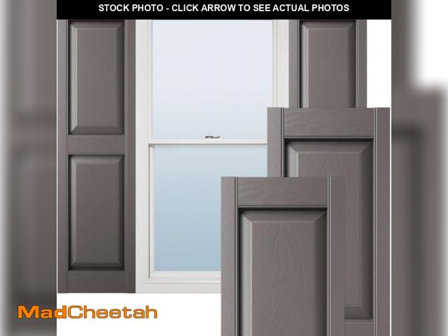 Lot 74-12399725 - Ekena Millwork Lifetime Vinyl LP2S14X05100MS Standard Two Equal Panel Vinyls, Raised Panel Vinyl Shu...