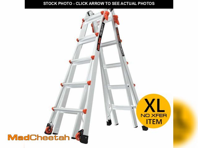 Lot 74-13113874 - Little Giant Ladders Velocity 22-ft Multi-Position Aluminum Ladder with Wheels - UNUSED