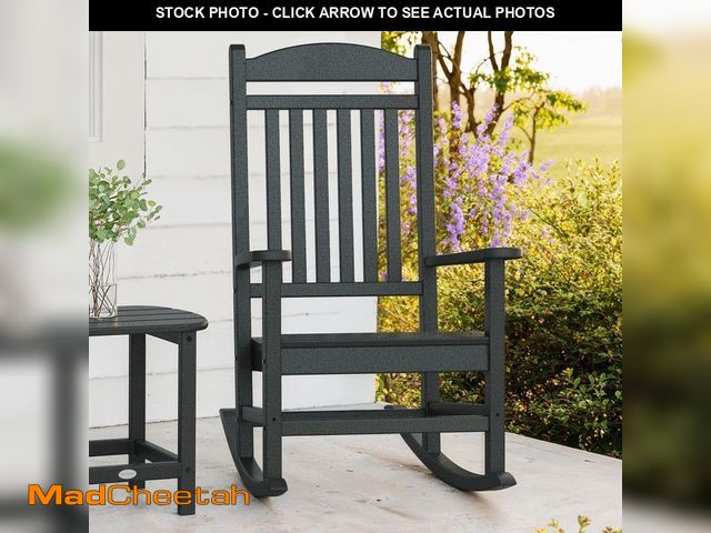 Lot 74-14246208 - POLYWOOD Grant Park Black Plastic Outdoor Rocking Chair - UNUSED