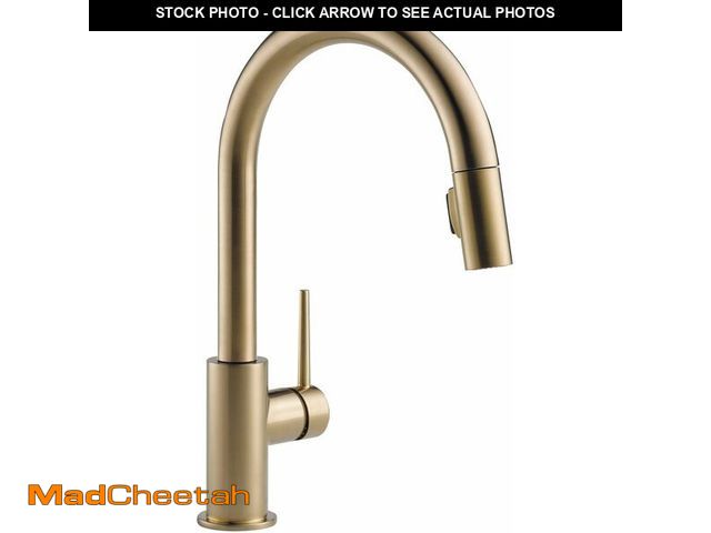 Lot 74-13733645 - Delta Faucet Trinsic Gold Kitchen Faucet, Kitchen Faucets with Pull Down Sprayer, Kitchen Sink Fauce...