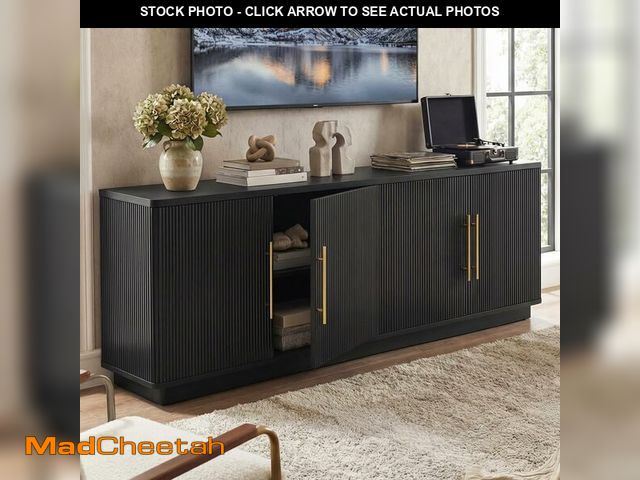 Lot 74-13938509 - YITAHOME TV Stand for TVs up to 80 Inches, Media Console with 4 Fluted Doors, 70" Entertainment Cent...