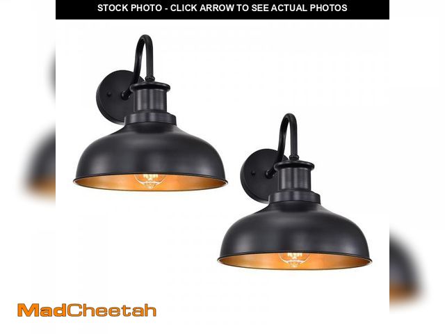 Lot 74-12520944 - Diyel Outdoor Gooseneck Barn Lights, Farmhouse Outdoor Wall Sconces, Rustic Exterior Wall Mount Ligh...
