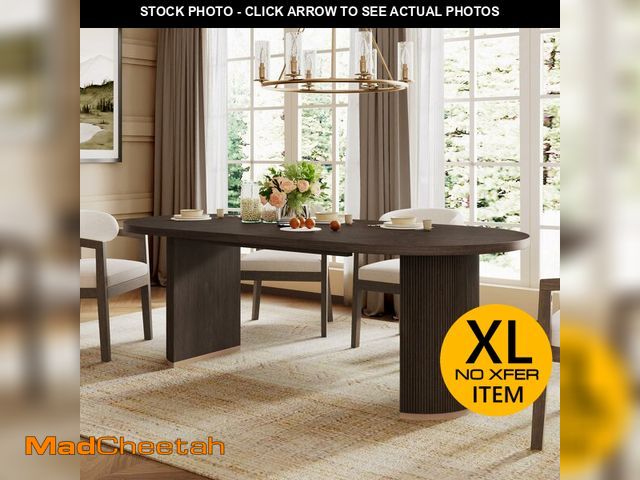 Lot 74-12894814 - (MISSING LEGS) Christopher Knight Home Lancas Modern Minimalist Wooden Indoor Dining Table, Oval Top...