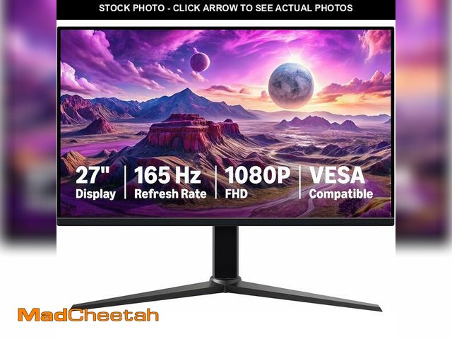 Lot 74-14317912 - Basics 27 inch Gaming Monitor, FHD 1080P, 165Hz, VESA Compatible, Adaptive sync, 1ms Response, Black...