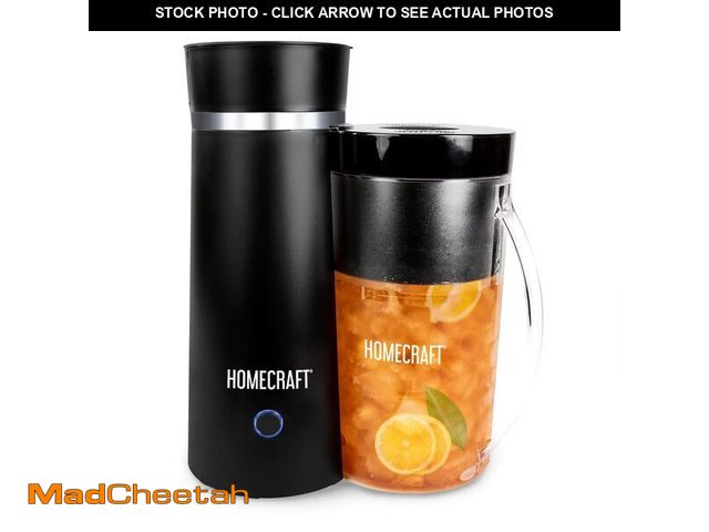 Lot 74-14060369 - Homecraft Electric Iced Tea Maker for Sweet Tea and Cold Brew Coffee, Double Insulated Pitcher, Blac...