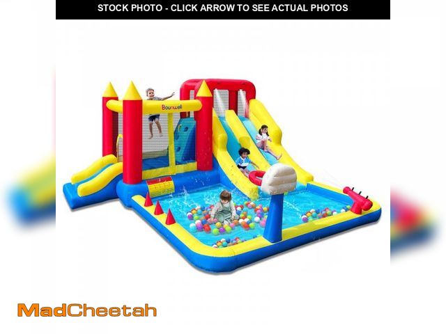 Lot 74-12494115 - Inflatable Bounce House with Double Slide, Water Bounce Castle with Slide,Water Slide with Splash Po...