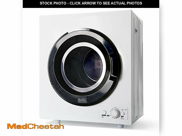 Lot 74-12631045 - BLACK+DECKER BCED26 Compact Dryer for Standard Wall Outlet, Small, 5 Modes, Load Volume 8.8 lbs., Wh...