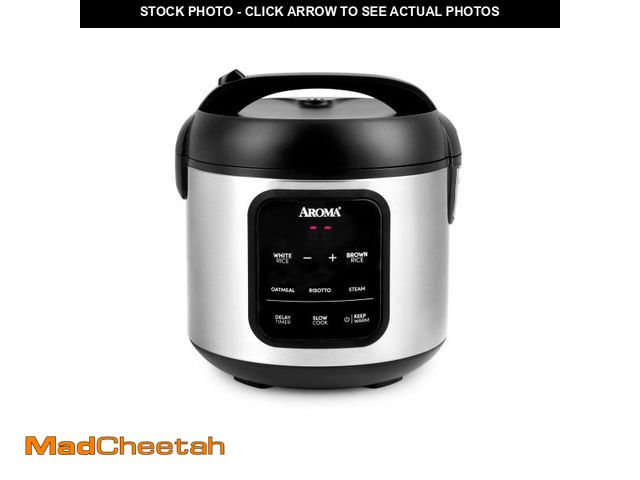 Lot 74-12432892 - AROMAÃÂ® Digital Rice Cooker, 4-Cup (Uncooked) / 8-Cup (Cooked), Steamer, Multicooker, Slow Cooker,...