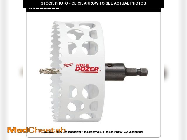 Lot 74-12792333 - Milwaukee 4-1/4 in. HOLE DOZER Bi-Metal Hole Saw with 3/8 in. Arbor and Pilot Bit - UNUSED