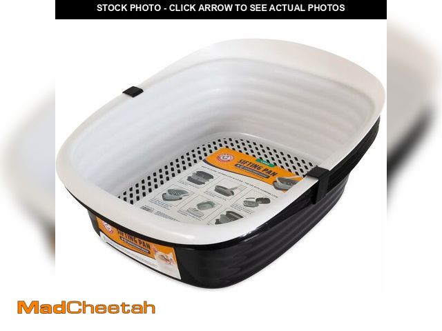 Lot 74-12827525 - Arm &amp; Hammer Large Sifting Litter Box Scoop Free Cat Litter Tray with Microban, Made in USA - UN...
