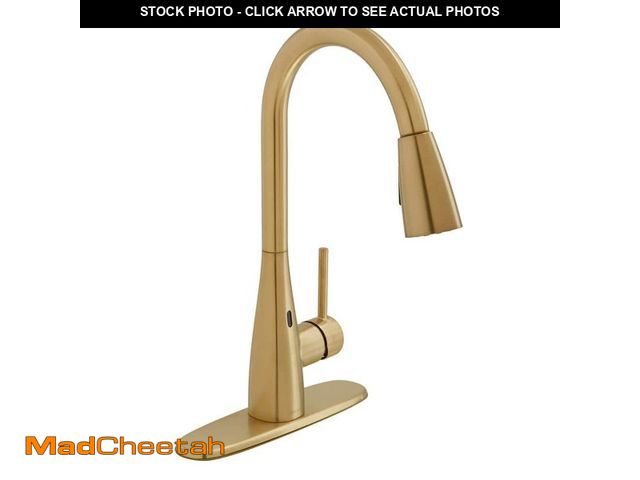 Lot 74-12815599 - Glacier Bay Vazon Touchless Single Handle Pull-Down Sprayer Kitchen Faucet in Matte Gold - UNUSED