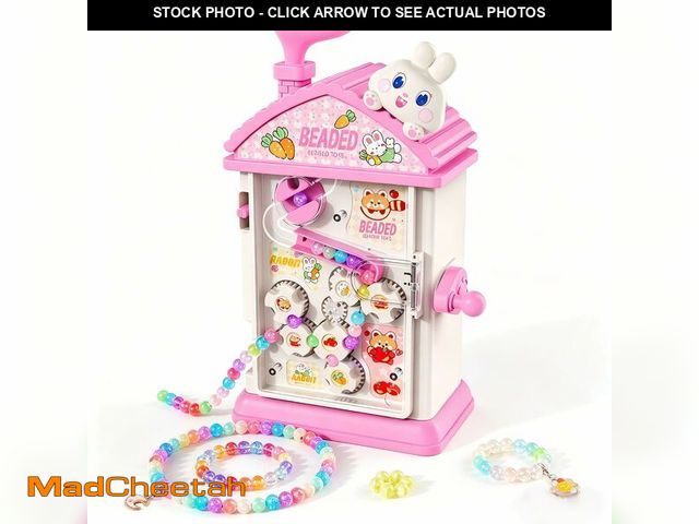 Lot 74-14269790 - MAGTHIC Charm Bracelet Making Kit- Automatic Hand-Crank Pink House Toys that Inspires Creativity and...