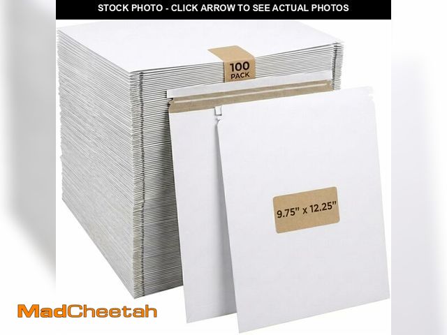 Lot 74-14581693 - BOX USA Rigid Mailers 9" x 12" (100-Pack) - Cardboard Mailer Envelopes for Photos, Documents, Prints...