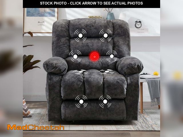 Lot 74-13673144 - Bonzy Home 36'' Massage Recliner Chair with Heat and Vibration â Soft Fabric Manual Reclining Chai...