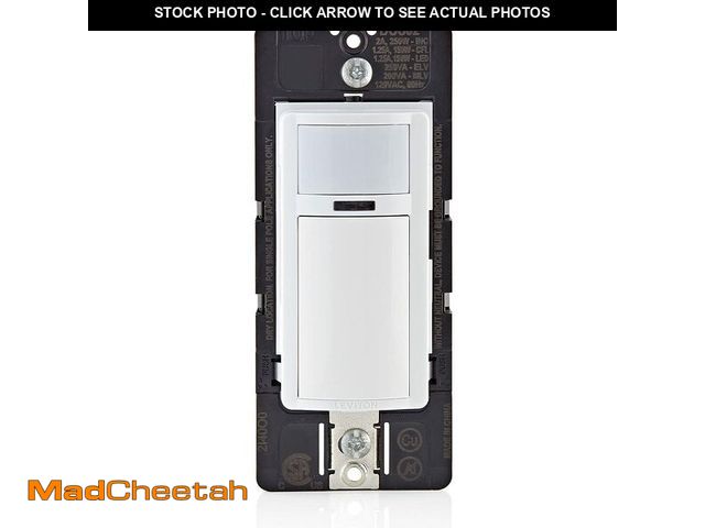 Lot 74-14049974 - Leviton Motion Sensor Light Switch, Motion Activated, Auto-On/Auto-Off or Manual-On, 2A, No Neutral ...
