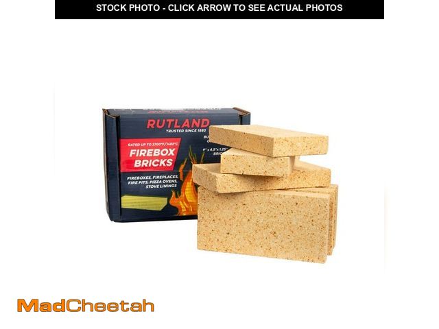 Lot 74-14306518 - Rutland 4.5 in. x 9 in. x 1.25 in. Fire Brick (6 per Box) - UNUSED