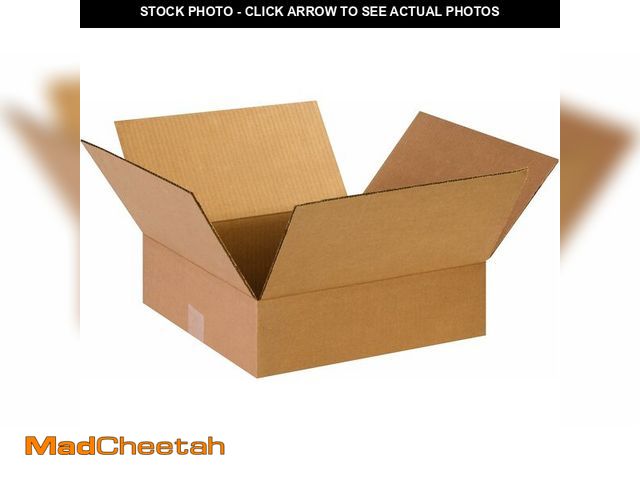 Lot 74-13041193 - BOX USA 14 x 14 x 4 Corrugated Cardboard Boxes, Flat 14"L x 14"W x 4"H, Pack of 25 | Shipping, Packa...