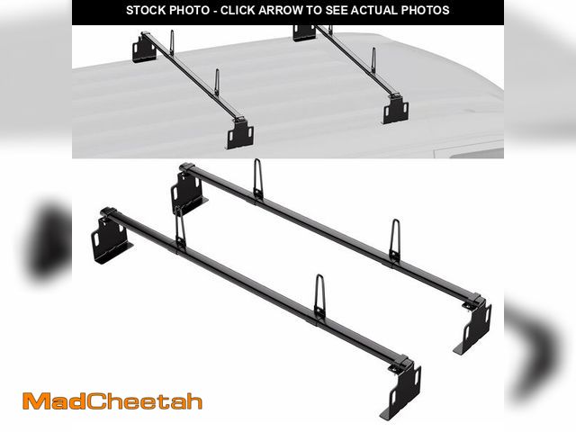 Lot 74-13071764 - (MISSING HARDWARE) VEVOR Van Roof Ladder Racks - 60" Heavy-Duty Steel Racks, 500 lbs Capacity, Unive...