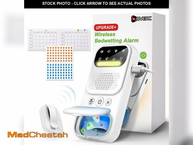 Lot 74-13712637 - Bedwetting Alarm for Boys, Girls and Older Kids, Wireless Sensor Bed Wetting Alarm with UV Mode, Sou...