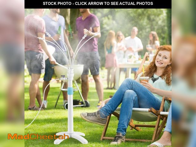 Lot 74-12313256 - Stand Misters for Outside Patio with Adjustable Riser Tube (up to 46in) - 5 Brass Nozzles and 26FT L...