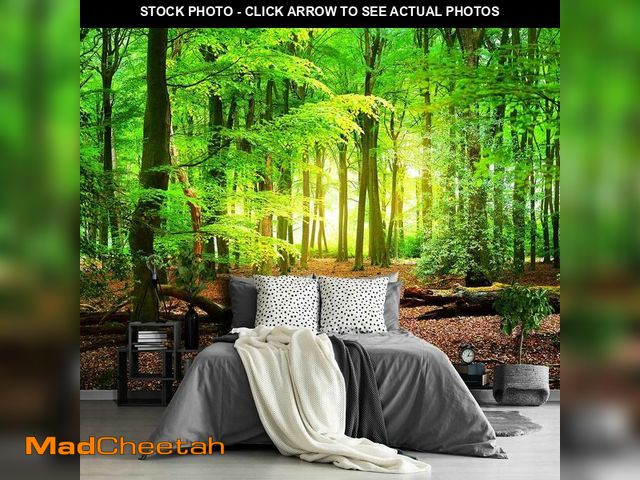 Lot 74-13292534 - Fightal - Nature Forest Tree Mural Woodland Landscape Backgrounds Cottage Jungle Wallpaper Extra Lar...