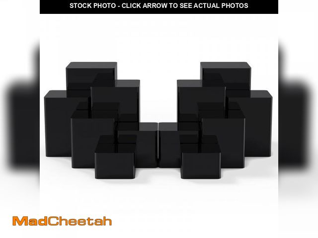 Lot 74-11557656 - Thyle 24 Pcs Jewelry Acrylic Risers Square Cube Display Nesting Risers Figure Stand with Hollow Bott...