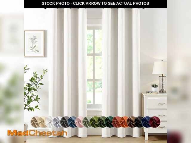 Lot 74-14383065 - MIULEE Blackout Curtains for Bedroom Living Room 2 Panels, Thermal Insulated Room Darkening Drapes G...