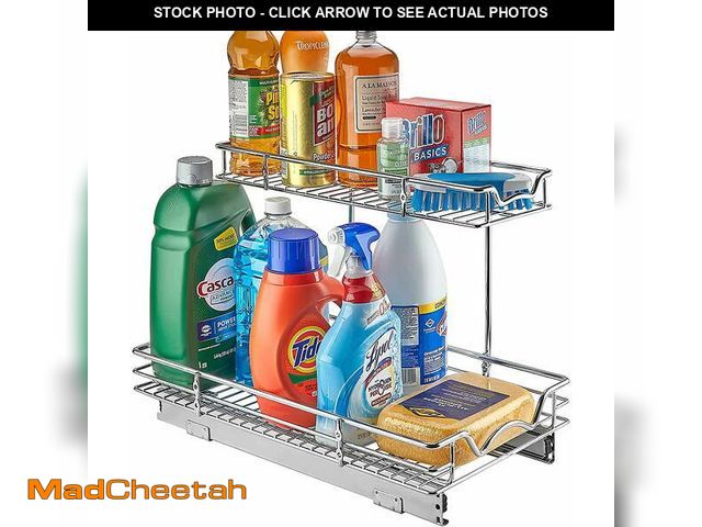 Lot 74-12668652 - Hold N' Storage - 2 Tiers Under The Sink Organizer and Storage Pull Out - 11" W x 21" D - UNUSED