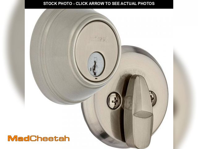 Lot 74-12512515 - One Box Of 32--816 Single Cylinder Satin Nickel Key Control Deadbolt Featuring SmartKey Security wit...