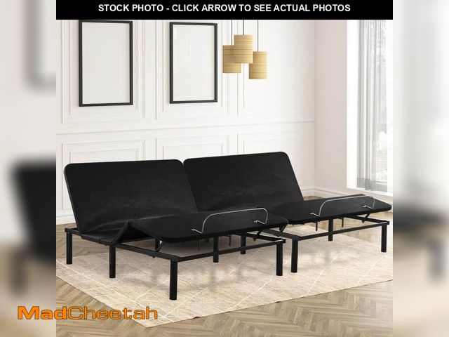 Lot 74-14173861 - HOMESTOCK Deep Sleep Enabling Adjustable Bed Base Split King, 7 Adjustable Positions, Wireless Remot...