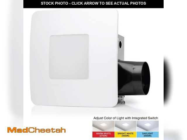 Lot 74-12788514 - ReVent 80 CFM Ceiling/Wall Mount Easy Roomside Installation Bathroom/Bath Exhaust Fan with Adjustabl...