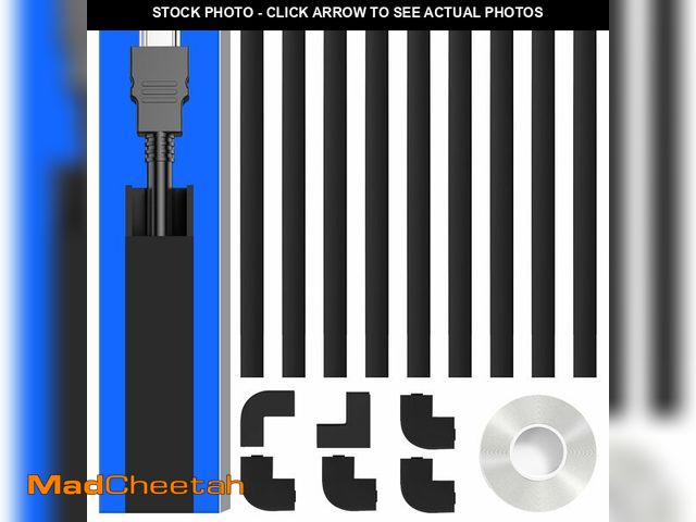 Lot 74-13711099 - 142in Black Cord Hider, Delamu Black Cord Covers for Wires on Wall, One-Cord Cable Hider, Wire Hider...