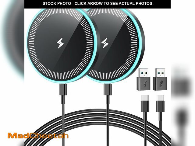 Lot 74-14355649 - Wireless Charger 2Pack 6FT Samsung Magnetic Wireless Charger Fast Charging Pad with USB-C/A Ports fo...